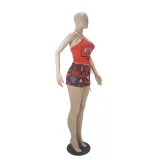 Women Printed Tank Top and Shorts Two-Piece Set