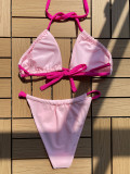 Women Sexy Solid Color Bikini Swimwear