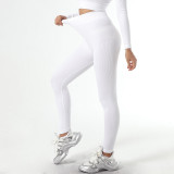 Ribbed Seamless Yoga Wear Long Sleeve Tracksuit Yoga Tank Top One-Piece Yoga Pants Women Gym Pants