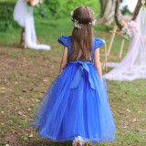 Children's dress princess dress big children's wedding dress girls long section mesh tutu dress