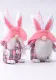 Easter Pink Ears Plaid Rabbit Dwarf Doll Elf Doll Ornament Home Decoration