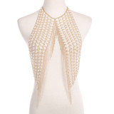 Pearl Necklace Chest Chain Pearl Jewelry Tassel Style Body Chain