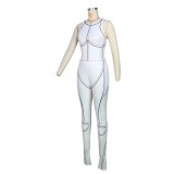 Women'S Fashion Classic Line Print Sleeveless Two-Piece Slit Pants Set
