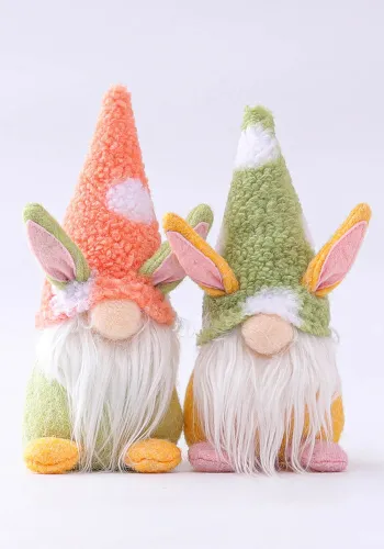 Easter Bunny Carrot Gnome Doll Elf Doll Ornament Home Decoration
