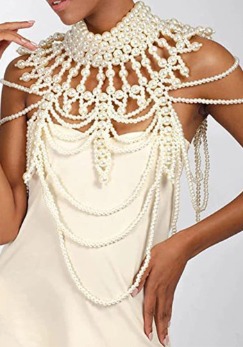 Sexy Quasten-Perlen-Strickjacke-Ketten-Art- und Weisemehrschichtige Perlen-Körper-Kette