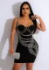 Sexy Beaded straps Slim bodycon club Dress