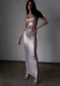 Women'S Spring Summer Style Nightclub Fashion Sexy See-Through Slim Strap Long Dress