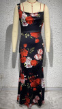 Spring Summer Style Skirt Chic Elegant Poop Collar Basic Low Back Suspenders Dress
