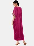 Long Muselin velvet long dress loose women's robe dress