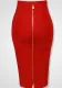 Bandage Skirt Striped Zipper Sexy High Waist Bodycon Skirt