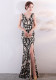 Plus Size Women Plus Size Sequins Formal Party Maxi Evening Dress