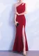 Women One Shoulder Cutout Formal Party Maxi Mermaid Evening Dress