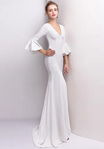 Women Elegant Formal Party Maxi Mermaid Evening Dress