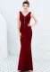 Women Elegant V-Neck Sleeveless Formal Party Maxi Mermaid Evening Dress