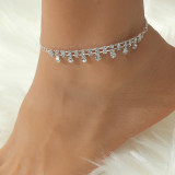 Women Boho Pearl Heart Beaded Chain Anklet  Ankle Chain