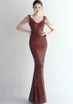 sequins plus Plus Size Formal Party Evening Dress