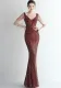 sequins plus Plus Size Formal Party Evening Dress