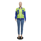 Long-sleeved Spring Sequin Casual Sports Top Zipper Jacket Women