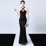Sequined Evening Dress Long Formal Slim Mermaid Elegant Party Dress