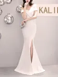 Plus Size Fat Size Beauty Off Shoulder Formal Party Evening Dress Mermaid Dress