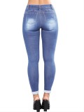Women'S Spring Street Jeans Slim Butt Lift Small Foot Ripped Denim Pants