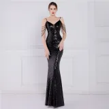 Long Sequins Plus Size Beauty Formal Party Evening Dress
