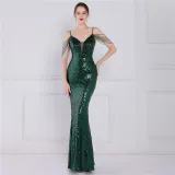 Long Sequins Plus Size Beauty Formal Party Evening Dress