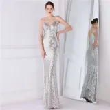 Long Sequins Plus Size Beauty Formal Party Evening Dress