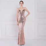 Long Sequins Plus Size Beauty Formal Party Evening Dress