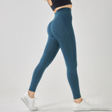 Seamless Tight Fitting High Waist Sweatpants Women Butt Lift Fitness Running Nine Point Yoga Pants Women Leggings