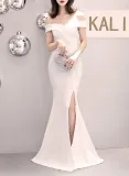 Plus Size Fat Size Beauty Off Shoulder Formal Party Evening Dress Mermaid Dress