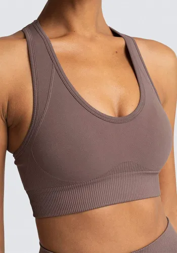 Underwire Breathable Yoga Tank Top Running Sports Bra Seamless Tank Sexy Push Up Plus Size Sports Bra
