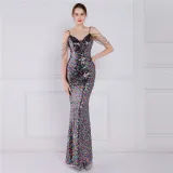 Long Sequins Plus Size Beauty Formal Party Evening Dress