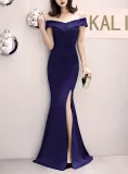 Plus Size Fat Size Beauty Off Shoulder Formal Party Evening Dress Mermaid Dress