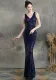 Women Elegant Sequined Slim Formal Party Maxi Mermaid Evening Dress