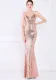 Plus Size Women Sequined Formal Party Maxi Evening Dress