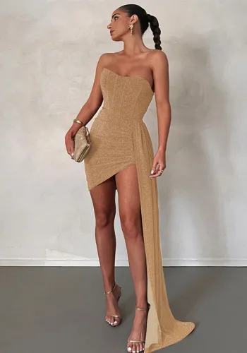 Women Sexy Lace Up Off Shoulder Bodycon Dress