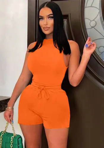 Women Bodysuit and Shorts Two-Piece Set