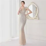 Plus Size Women Sequined Formal Party Maxi Evening Dress