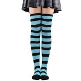 Striped socks thigh socks female Japanese and Korean stockings over the knee Halloween cosplay show zebra stockings