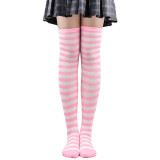 Striped socks thigh socks female Japanese and Korean stockings over the knee Halloween cosplay show zebra stockings