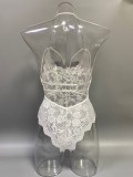 Sexy Pajamas Lace Embroidery Halter Neck Sexy Low Back Lace Lingerie Slim Waist Body Shaper