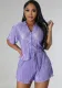 Women's Summer Solid Crumpled Casual Two-Piece Set