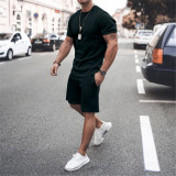 fashion short-sleeved shorts Casual track suit men