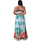 Summer Plus Size French Print Dress