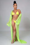 Women'S Dress Fashionable Sunscreen Cover Up Beach Maxi Dress Knitted Cardigan Cape