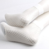 Fishnet socks short women's autumn sexy black stockings mesh hollow socks mid-tube Thin fishnet stockings