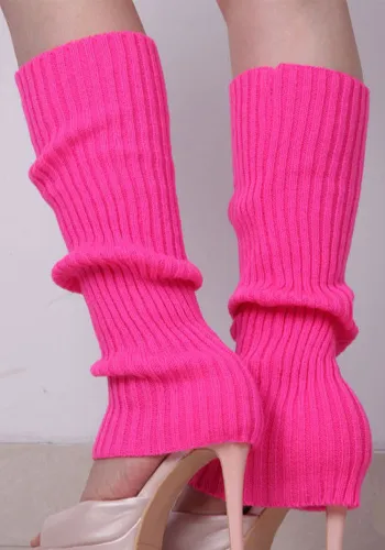 Warm woolen socks women's winter solid color adult leg socks
