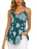 Summer Sexy V-Neck Double Straps Top Printed Vest T-Shirt For Women