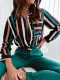 Women Shirt Regular Digital Printing Blouse Spring Autumn Chic Long Sleeve Shirt